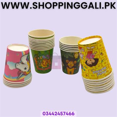 Different Character Cups - Paper Cups - Multi Colors - Unisex - Pack Of 25 Paper Cups