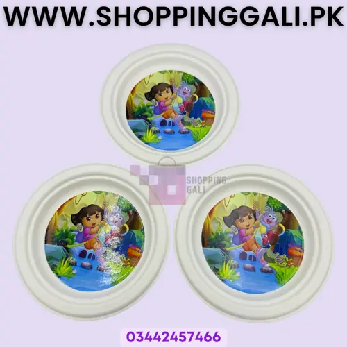 Dora Paper Plates - 7 inch - Paper Plates -Dora Theme - Multicolors - Girls - Pack Of 10