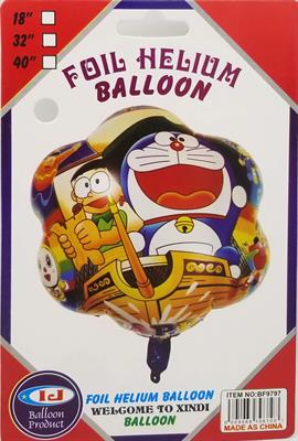 Doraemon Theme Foil Balloon - 18 Inch - Balloon Decoration Items - Multi Colors - Pack Of 1