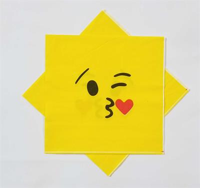 Emoji Napkins - Tissue Paper - Yellow - Pack Of 10