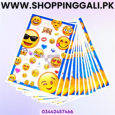Emoji Goody Bags - 10 x 6 Inch - Gift Bags - Emoji Theme - Yellow - Unisex - Pack Of 10