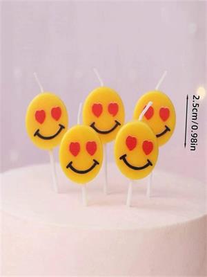 LOVE EYE EMOJI CANDLES - PACK OF 5 CANDLES - EMOJI THEME CANDLES