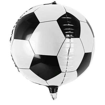 Football Foil Balloon - 22 Inch - Round Foil Balloons - Black And White Color - Unisex - Pack Of 1