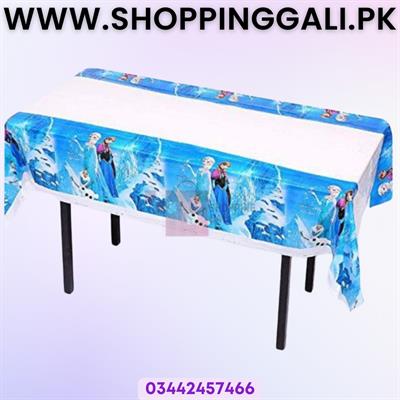 Frozen Theme Table Cover - 108 cm By 180 cm - Table Cover - Blue Color - Girls Theme