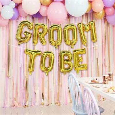 GROOM TO BE FOIL BALLOON IN GOLDEN COLOR ( 16 INCH SIZE )