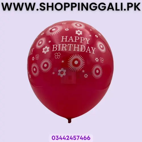 Happy Birthday Latex Balloon - 12 Inch - Party Supply - Balloon Decoration Items - Multicolor - Pack Of 10
