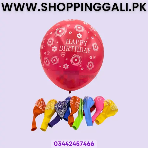 Happy Birthday Latex Balloon - 12 Inch - Party Supply - Balloon Decoration Items - Multicolor - Pack Of 10