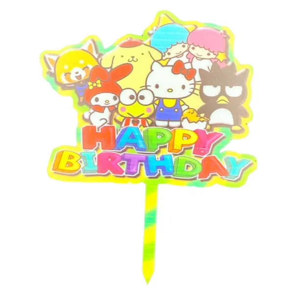 Hello Kitty Cake Topper - Acrylic Cake Toppers - Pink - Girls - Pack Of 1