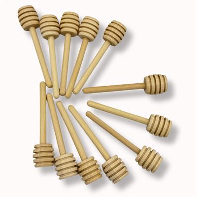 WOODEN HONEY SPOON DIPPER - WOODEN HONEY STICK - DIP DRIZZLER - 7.6 CM - 1 PCS HONEY DIPPER