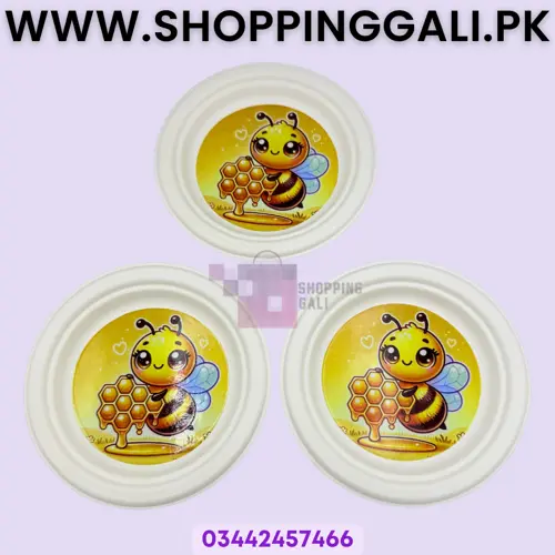 Honeybee Paper Plates - 7 inch - Paper Plates - Honeybee Theme - Yellow - Unisex - Pack Of 10