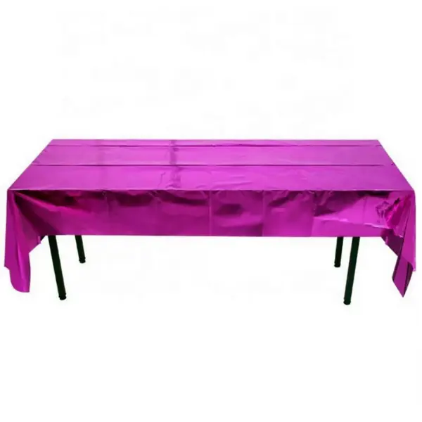HOTPINK COLOR SHINNY TABLE COVER ( 137 CM X 183 CM )