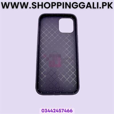 12 Pro Max Back Cover - Designer Woven Purple - Unisex - Pack Of 1