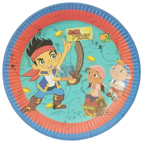 Jake And The Never Land Pirates Paper Plates - 9 Inch - Multicolors - Boys - Pack Of 10