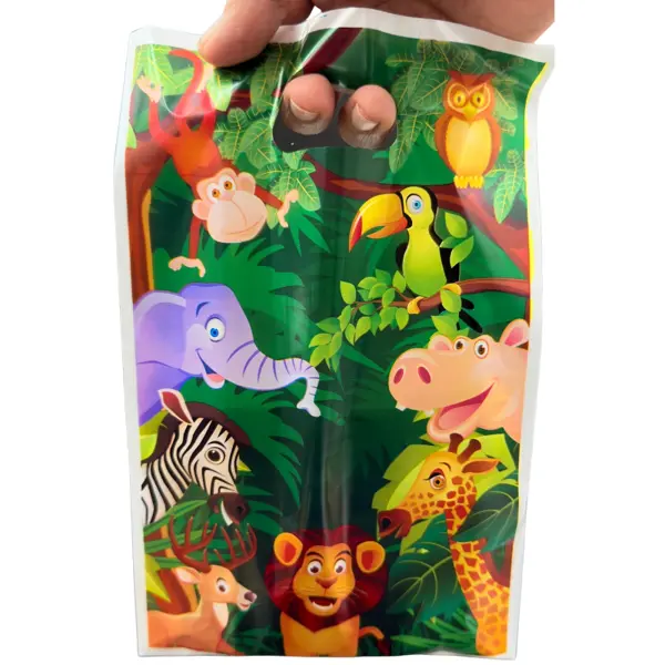 Jungle Goody Bags - 10 x 6 Inch - Gift Bags - Jungle Theme - Green - Unisex - Pack Of 10