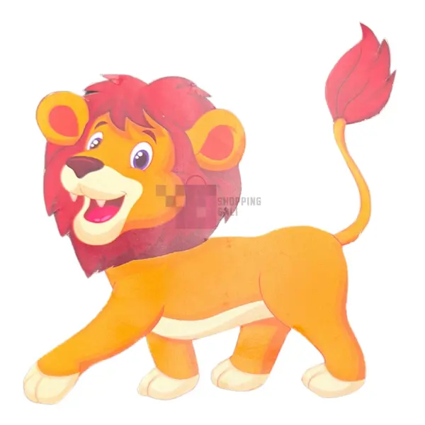 Lion Cutouts - 4x4 inch - Jungle Themed Party - Orange - Boys - Pack Of 11