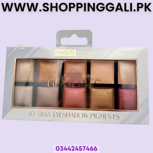 Beauty Treats Glam Eyes - 10 Silky Eyeshadow Pigments - Multicolor - Pack Of 1