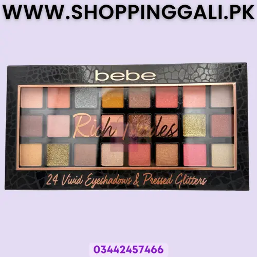 Bebe Rich Nudes Eyeshadow And Pressed Glitters Palette - Nudes - 0.98 Oz - Imported - Pack Of 1