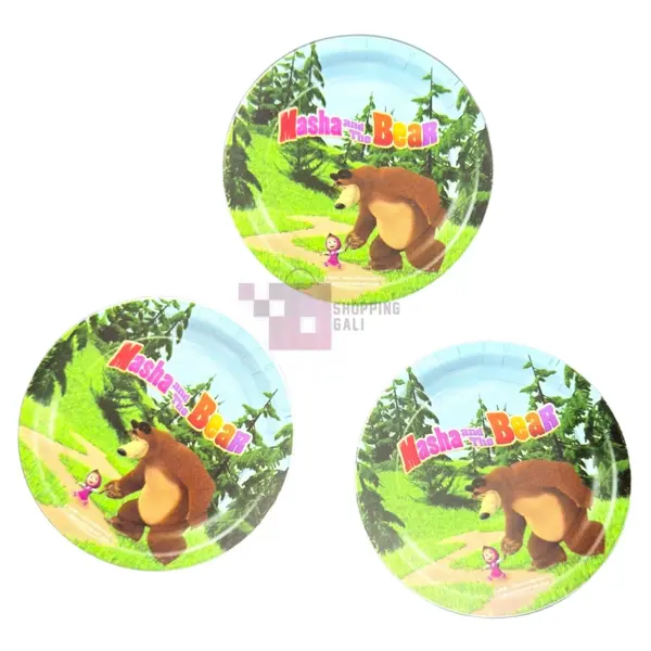 Masha And Bear Cutouts- 2.5 inch - Masha And Bear Themed Party - Multicolor - Girls - Pack Of 12 Cutouts