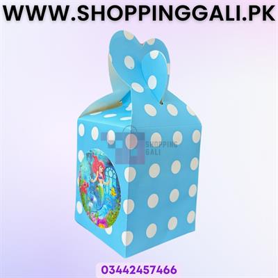 Mermaid Goody Box - 7 x 4 Inch - Gift Box - Mermaid Theme - Blue - Girls - Pack Of 10