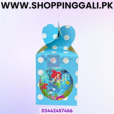 Mermaid Goody Box - 7 x 4 Inch - Gift Box - Mermaid Theme - Blue - Girls - Pack Of 10