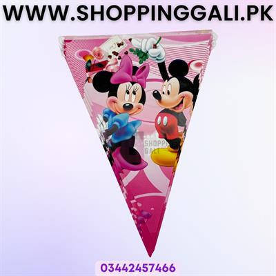 MICKEY MOUSE MINNIE MOUSE BUNTINGS ARE PERFECT FOR PARTY DECORATION - PACK OF 10 BUNTINGS