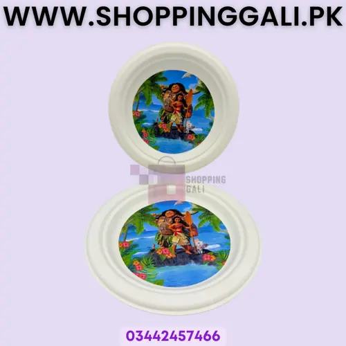 Moana Paper Plates - 7 inch - Paper Plates - Moana Theme - Blue - Girls - Pack Of 10