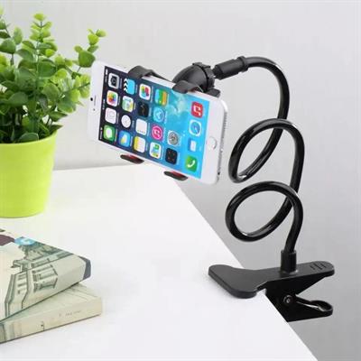 Flexible Mobile Holder - Black - Gooseneck Clamp Mount - Unisex - Pack Of 1