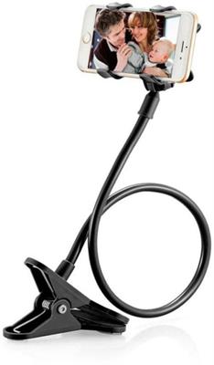 Flexible Mobile Holder - Black - Gooseneck Clamp Mount - Unisex - Pack Of 1