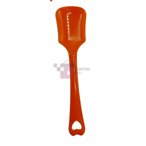 Orange Color Desert Spoons - Mini - Plastic - Orange - Unisex - Pack Of 20