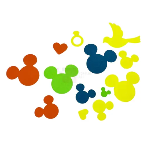 Mickey And Birds Cutout Craft Supply Multi-color Pack