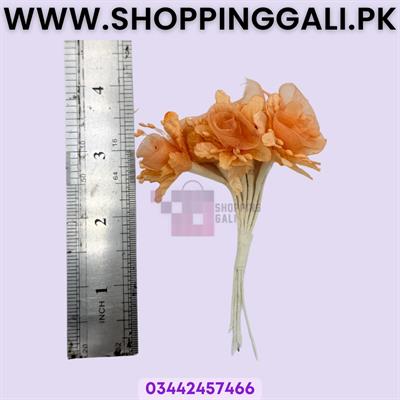 Delicate Peach Artificial Flowers - Pack of 20