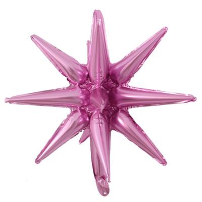 Pink 4D Starburst Foil Balloon - 22 x 20 Inches