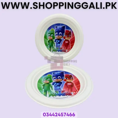 Pj Masks Paper Plates - 7 inch - Paper Plates - Pj Masks Theme - Multicolors - Unisex - Pack Of 10