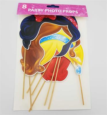 Princess Props - 7 Inch - Photo Props - Multicolor - Pack Of 8