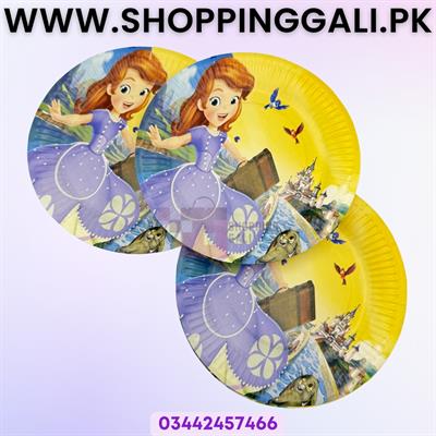 PRINCESS SOFIA PAPER PLATES - PACK OF 10 PAPER PLATES - PRINCESS SOFIA THEME PAPER PLATES