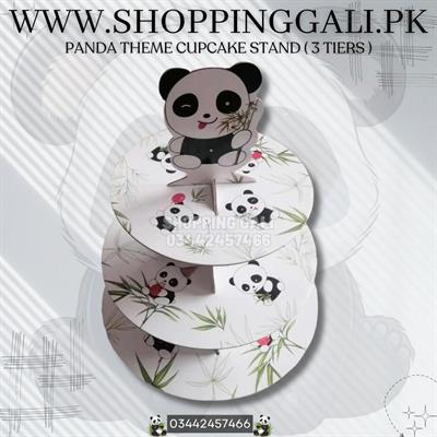 PANDA CUPCAKE STAND FOR TABLE DECORATION ( 3 TIERS CUPCAKE STAND )