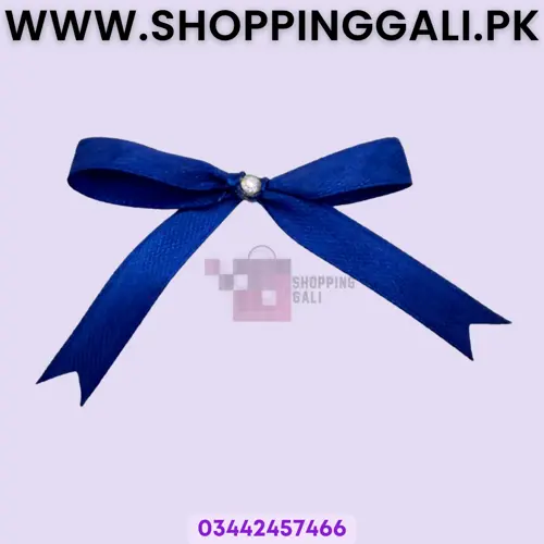 Ribbon Bow - 3 inch x 2.5 inch - Craft Supply - Dark Blue - Pack Of 10