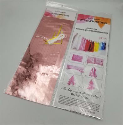 ROSE GOLD COLOR TASSELS - PACK OF 4 TASSELS WITH RIBBON