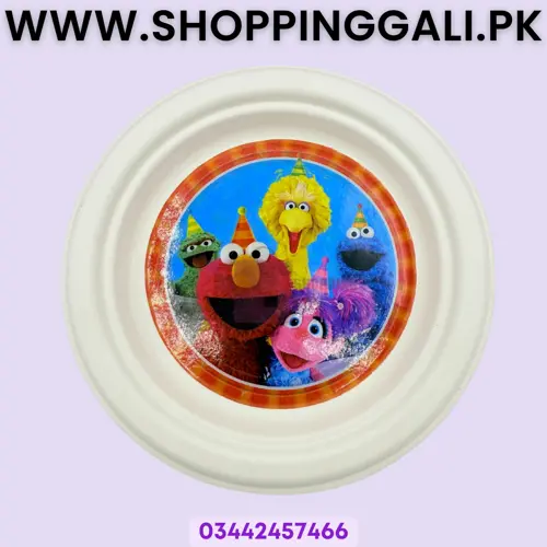 Sesame Street Paper Plates - 7 inch - Paper Plates - Sesame Street Theme - Multicolors - Unisex - Pack Of 10