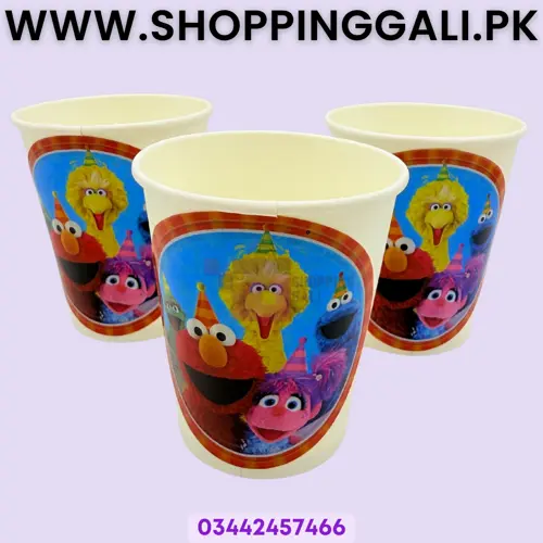Sesame Street Paper Cups - 200 ml - Sesame Street Theme - Multicolor - Unisex - Pack Of 10