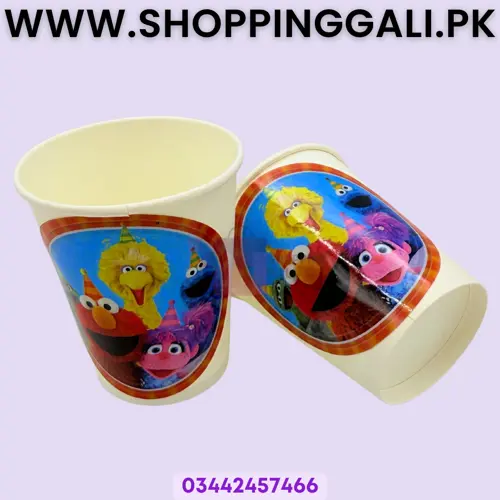 Sesame Street Paper Cups - 200 ml - Sesame Street Theme - Multicolor - Unisex - Pack Of 10