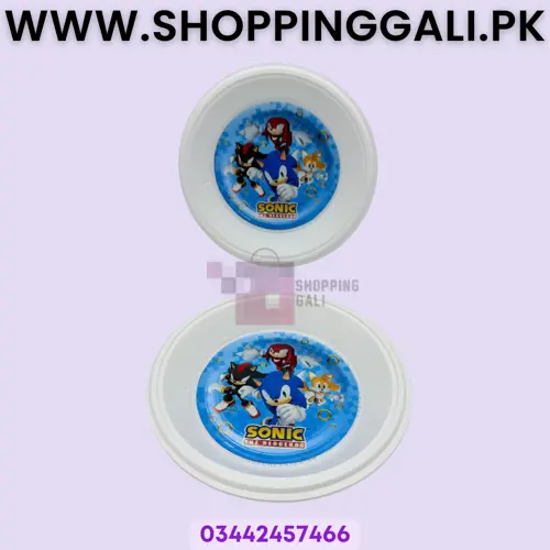 Sonic Plastic Plates - 7 Inch Party Plates - Blue - Pack Of 6