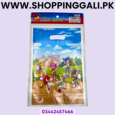 Sonic Goody Bags - 10 x 6 Inch - Gift Bags - Sonic Theme - Multicolors - Unisex - Pack Of 10