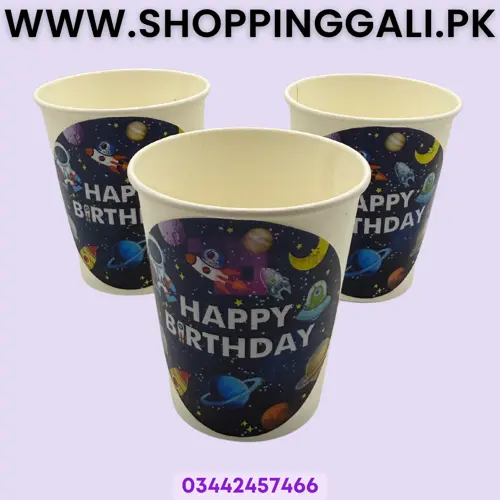 Space Paper Cups - 200 ml - Space Theme - Multicolor - Unisex - Pack Of 10