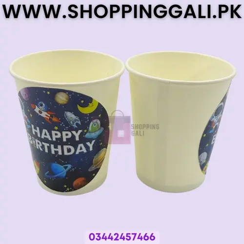 Space Paper Cups - 200 ml - Space Theme - Multicolor - Unisex - Pack Of 10