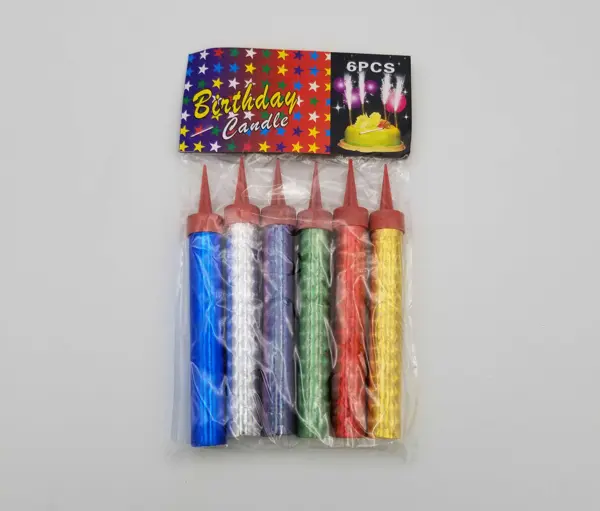 Sparkling Candle - 4.9 Inch - Cake Decoration Sparkling Candle - Multicolors - Unisex - Pack Of 6