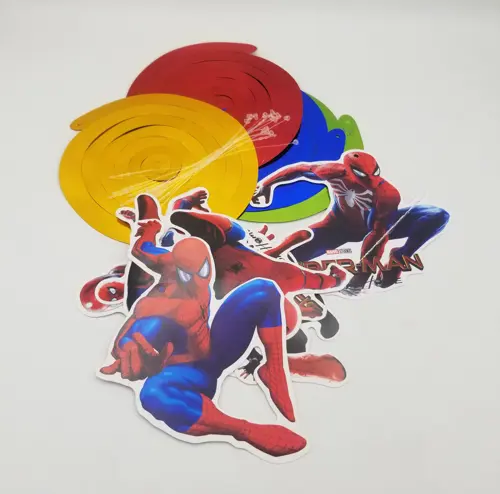 SPIDERMAN SPIRALS PACK OF 6 STREAMERS AND 6 CUTOUTS