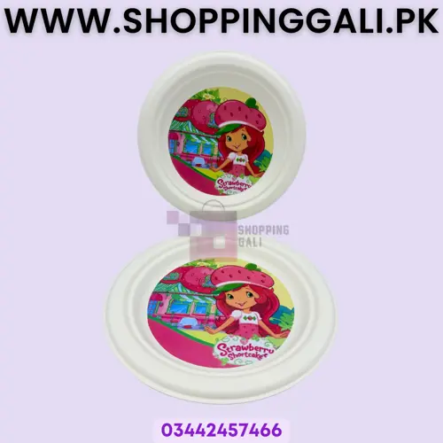 Strawberry Shortcake Paper Plates - 7 inch - Paper Plates - Strawberry Shortcake Theme - Pink - Girls - Pack Of 10