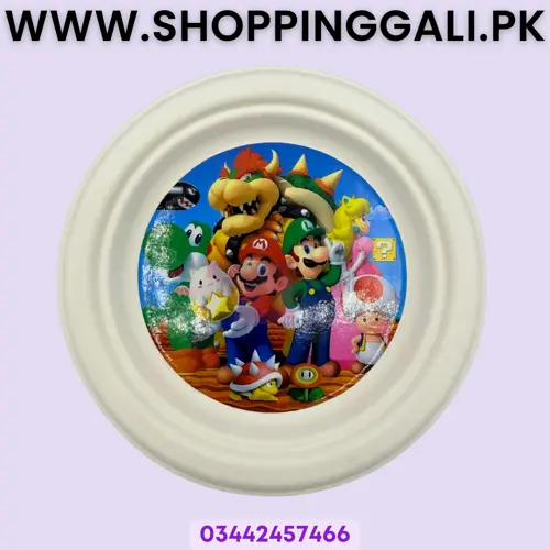 Super Mario Paper Plates - 7 inch - Paper Plates - Super Mario Theme - Multicolors - Unisex - Pack Of 10