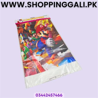 Super Mario Table Cover - 108 Cm By 180 Cm - Plastic Tablecloth - Multicolor - Unisex - Pack Of 1